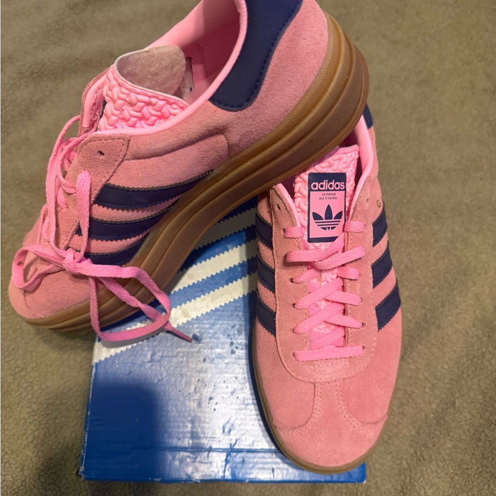 Adidas Women's Pink and Blue Sneakers